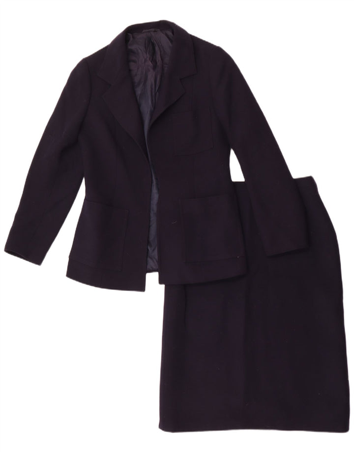 Max Mara Ensemble jupe 2 pièces pour femme IT 44 Medium W26 Bleu marine