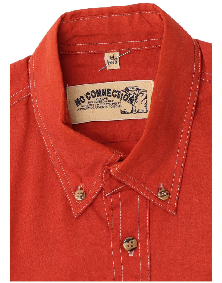 vintage Chemise Homme Taille 39/40 Rouge Moyen