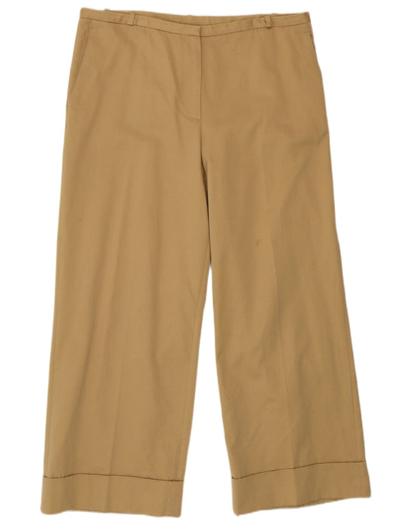 Massimo Dutti Pantalon Chino Taille Haute Femme EU 44 XL W34 L28 Beige