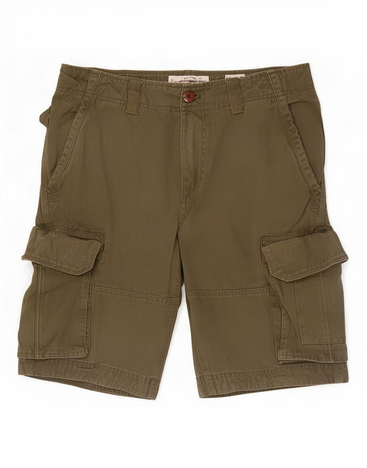 Fat Face Short Cargo Homme Moyen W32 Vert Coton
