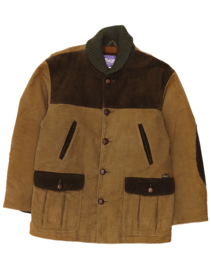 Veste utilitaire vintage pour homme IT 48 Beige moyen Colourblock