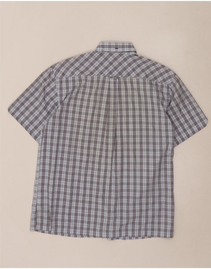 BEN SHERMAN Chemise à manches courtes pour homme à carreaux bleus