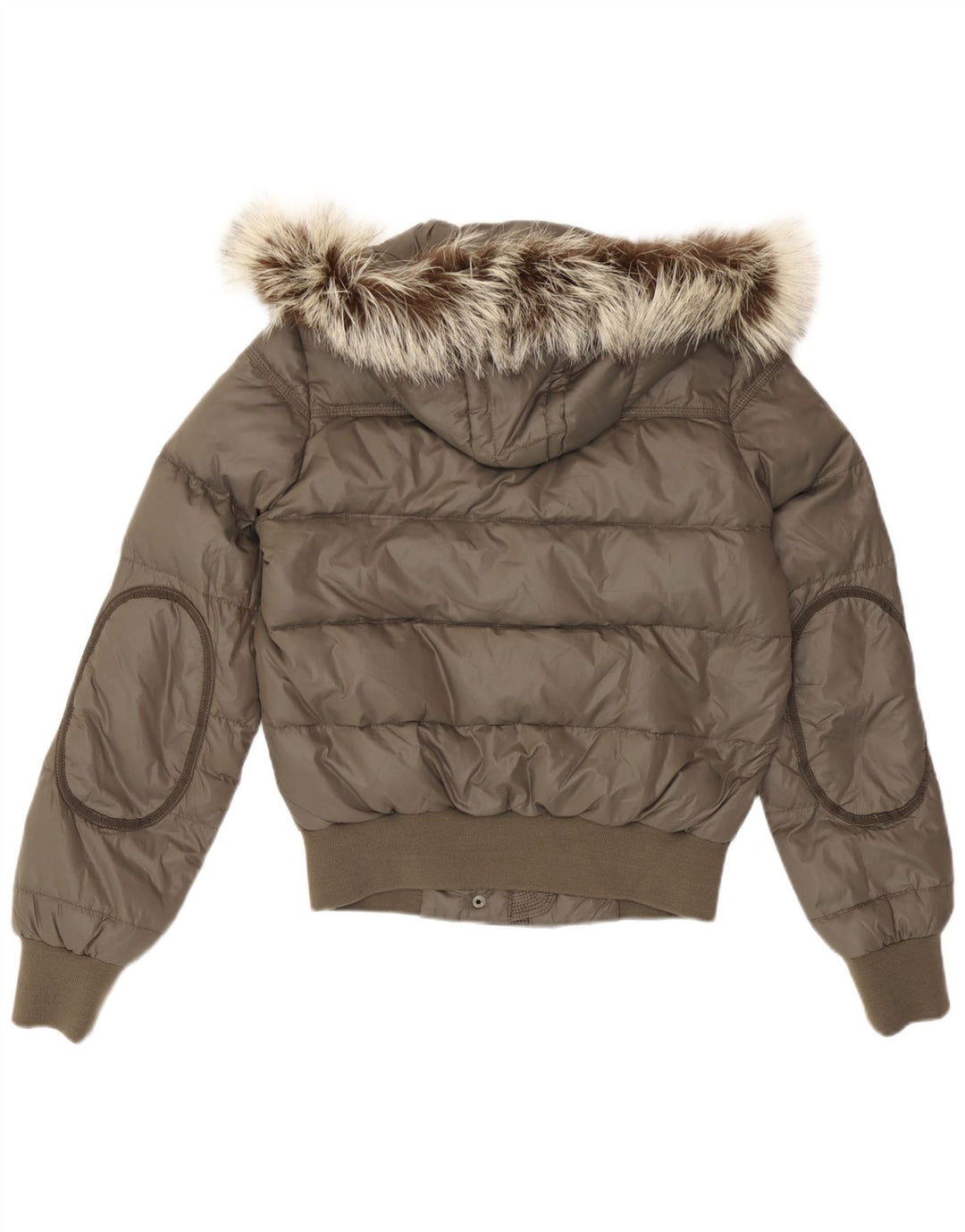 Cerruti 1881 Veste matelassée à capuche pour femme UK 14 Kaki moyen Polyamide