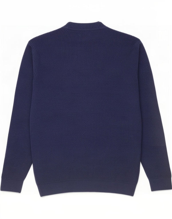 Zara Homme Pull Col Roulé Pull Large Bleu Marine Polyester