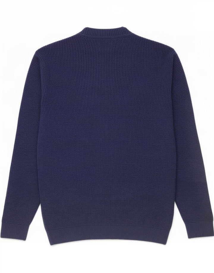 Zara Homme Pull Col Roulé Pull Large Bleu Marine Polyester