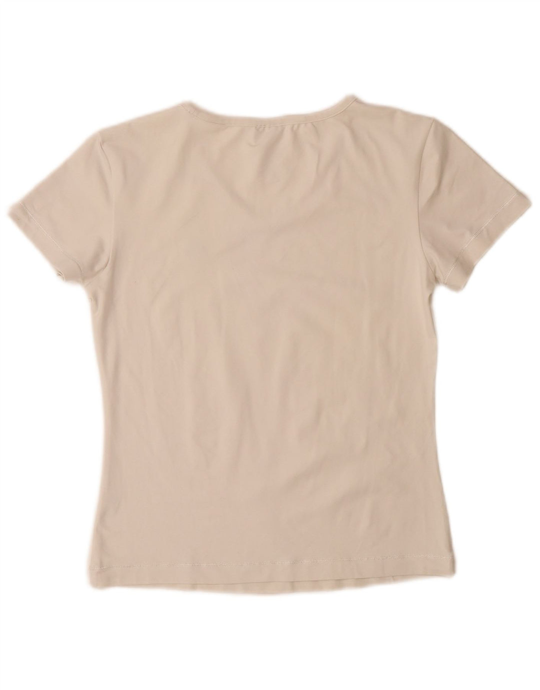 Adidas T-Shirt Femme Top UK 14 Medium Off White Polyamide