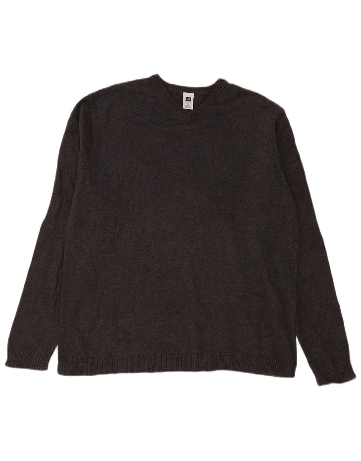 Gap Pull Col V Homme Gris Moyen Coton