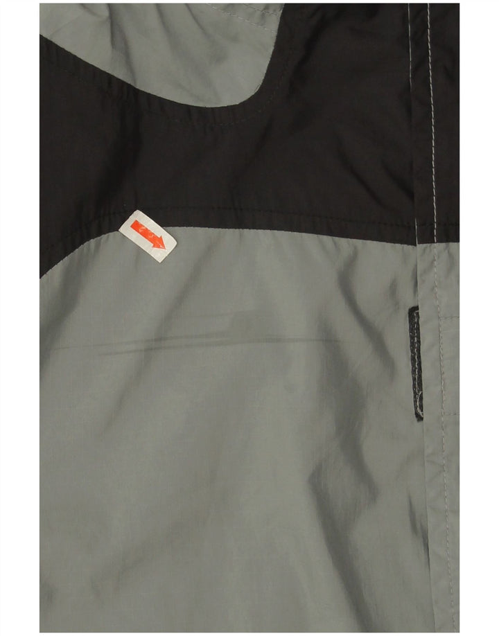 Adidas Veste de pluie pour homme UK 40 Large Gris Colorblock Polyester