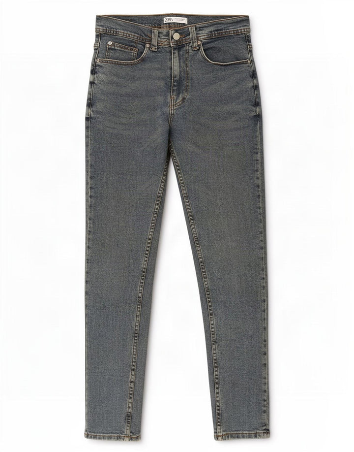 Zara Jean Slim Femme EU 42 Large W32 L30 Bleu
