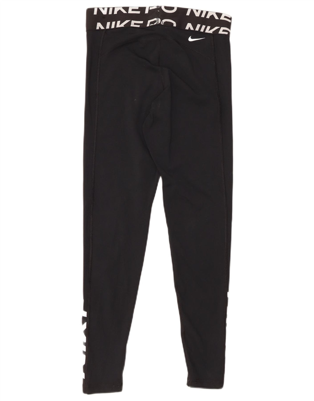 NIKE Legging graphique Dri Fit pour femme UK 12 Polyester noir moyen