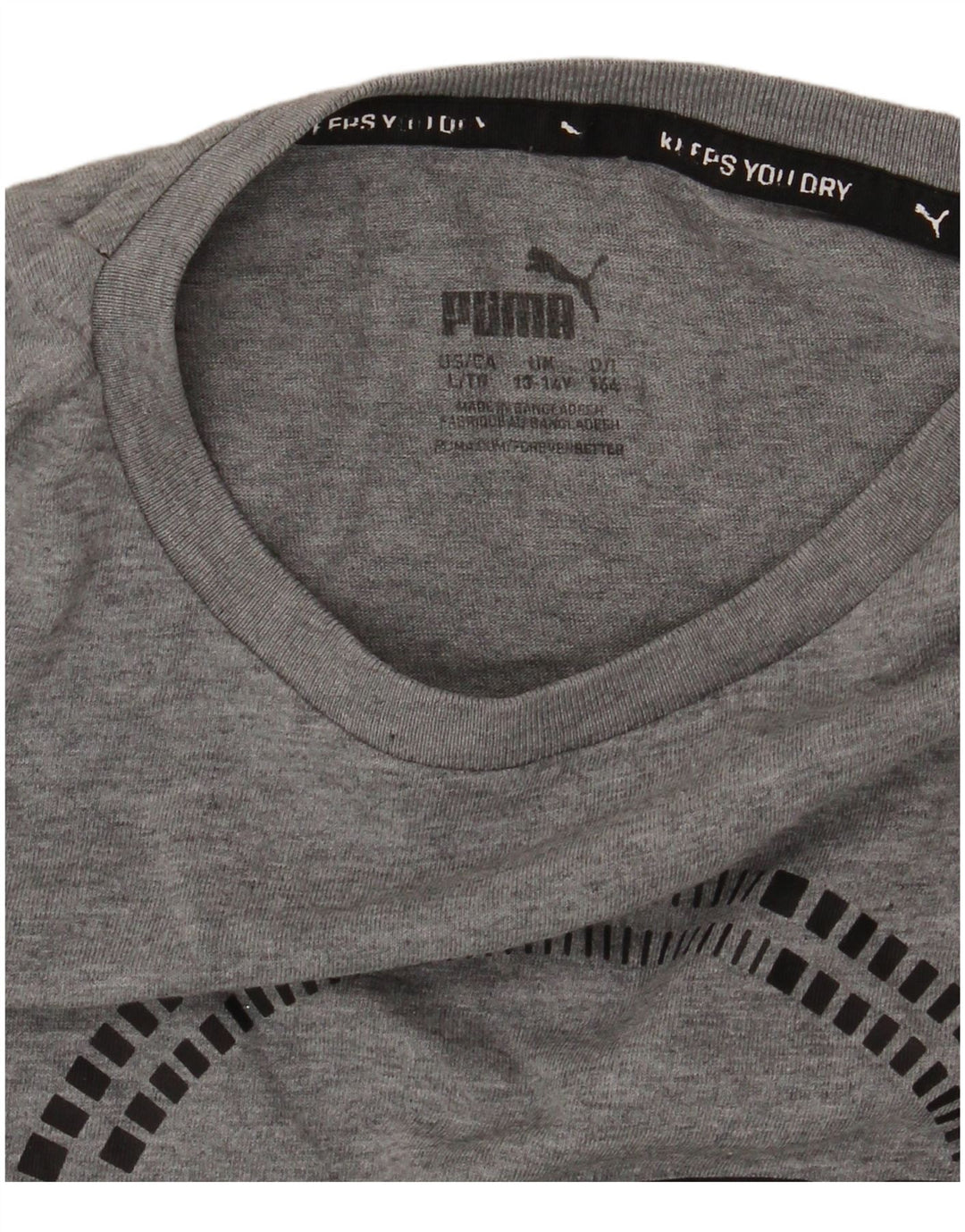 PUMA T-Shirt Graphique Garçon 13-14 Ans Gris Chiné