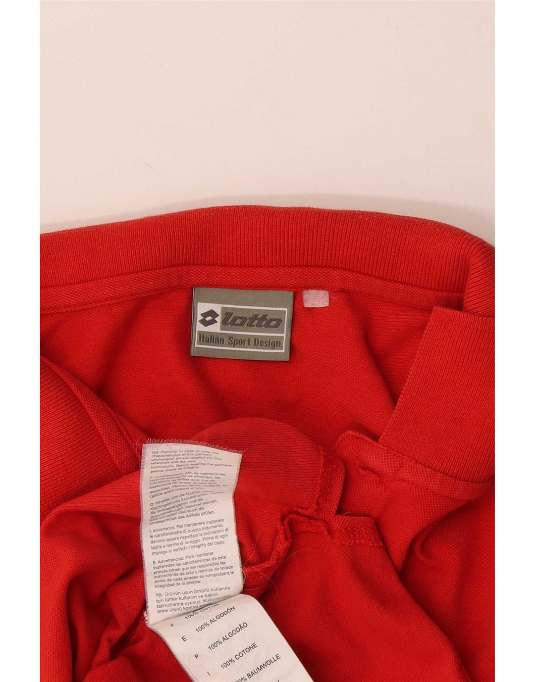 Lotto Polo Homme Rouge Moyen Coton