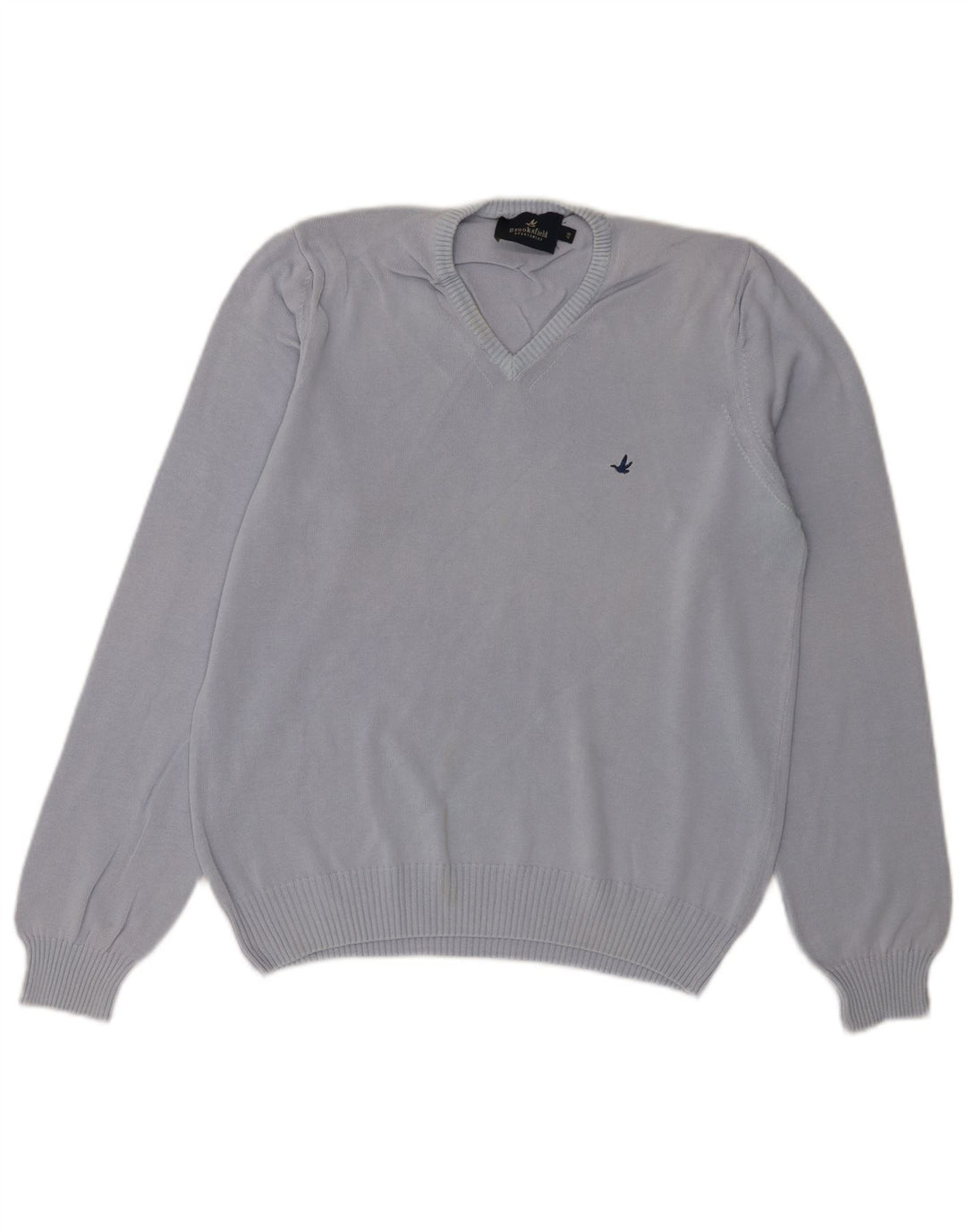 Brooksfield Pull col V pour femme IT 48 XL Bleu Coton