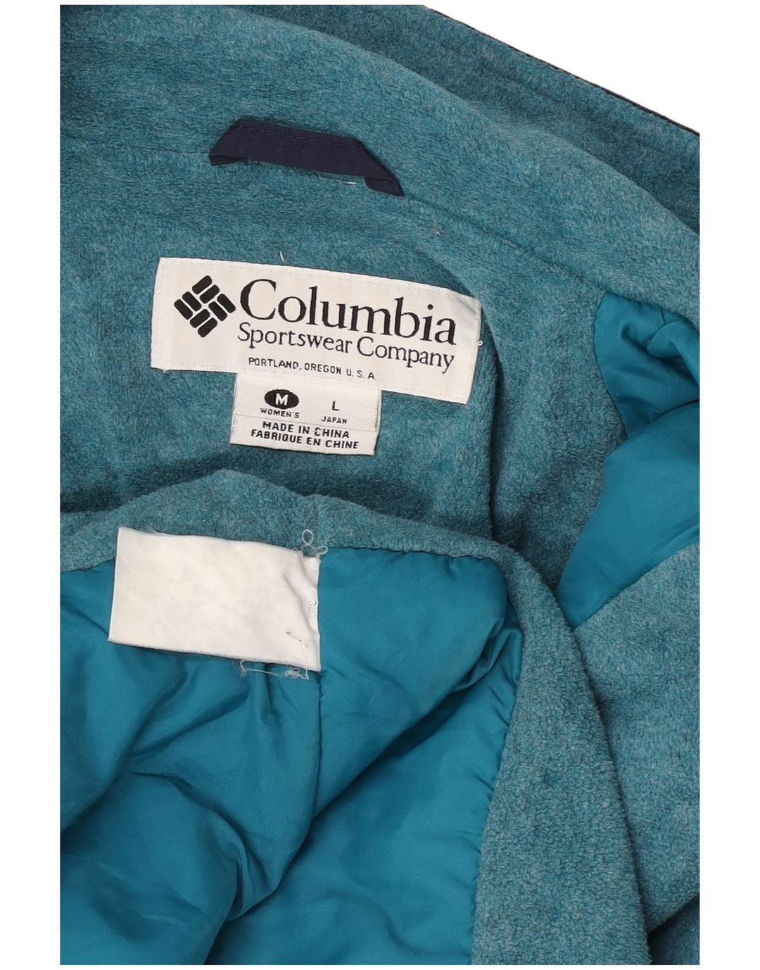 Columbia Veste coupe-vent surdimensionnée pour femme UK 14 Bleu marine moyen