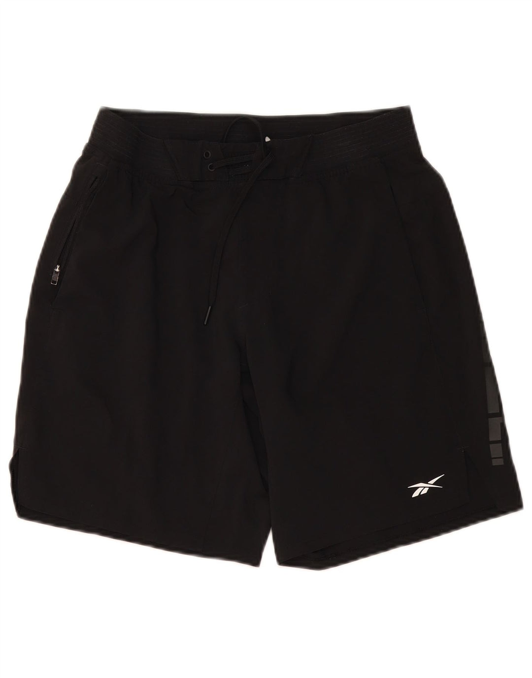 Reebok Short de Bain Graphique Femme UK 10 Petit Noir Polyester