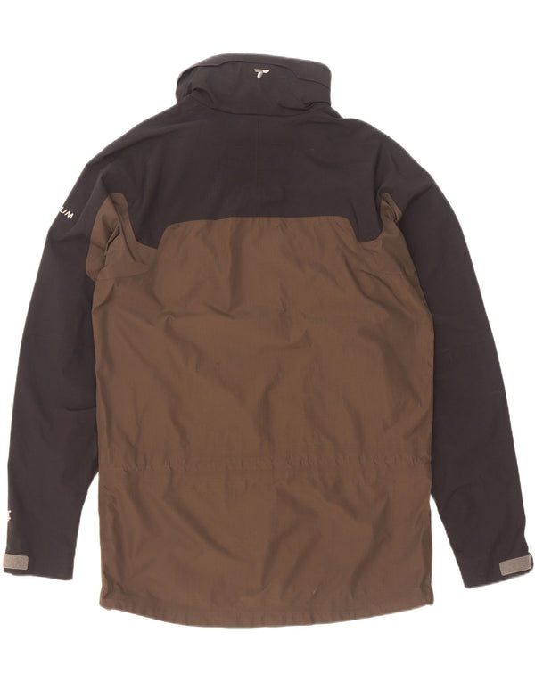 Columbia Veste de pluie à capuche Titanium pour homme UK 38 Marron moyen Colourblock