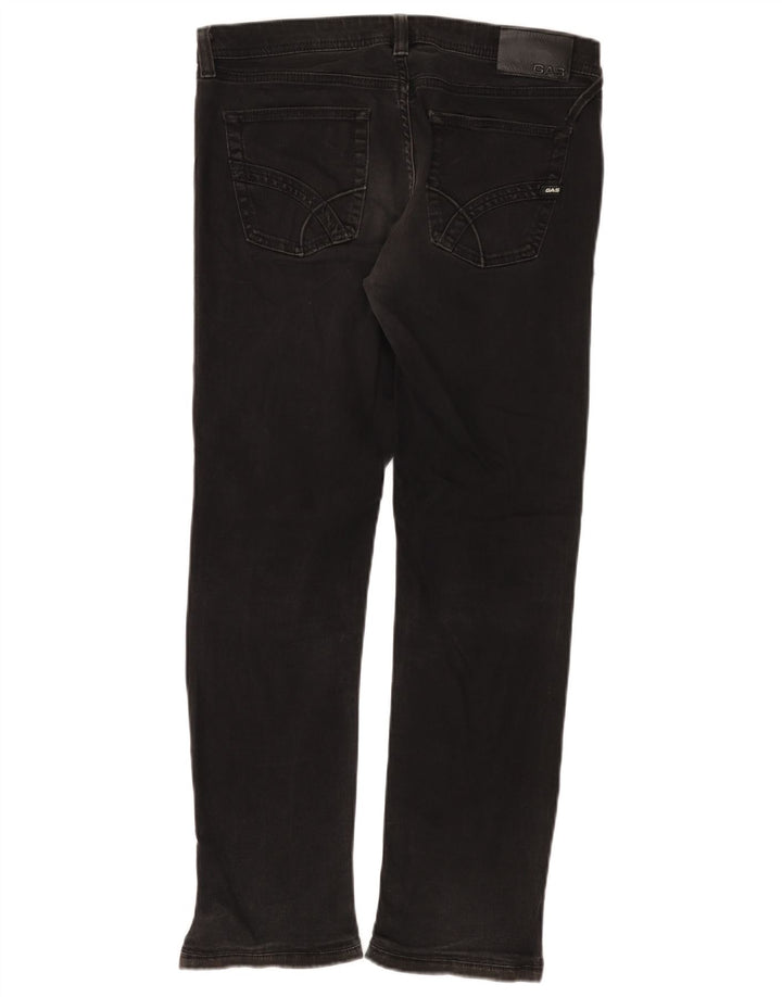 Gas Jean Slim Albert Femme W33 L28 Coton Noir