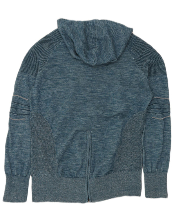 Adidas Cardigan à capuche pour homme en polyester moucheté grand bleu