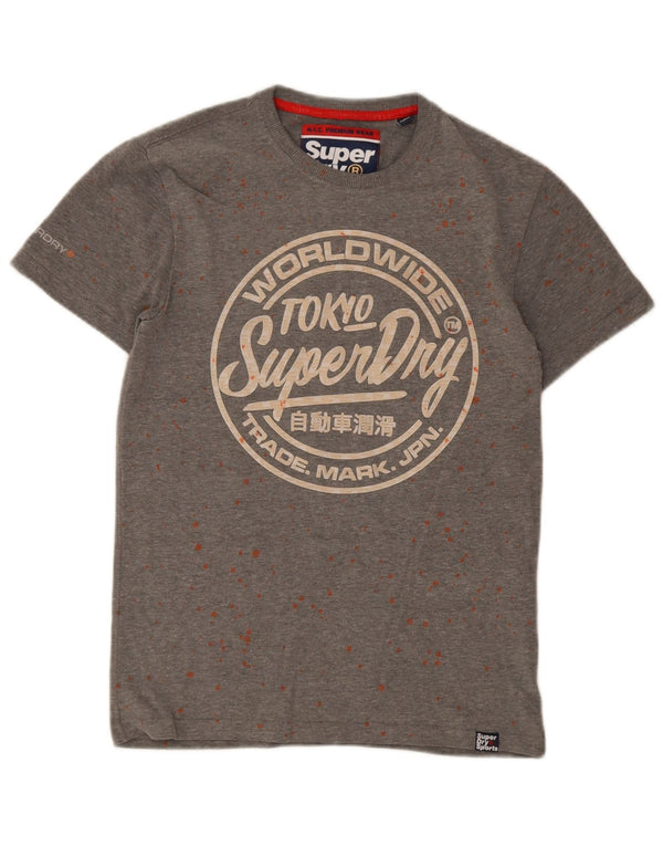 Superdry T-Shirt Graphique Homme Petit Gris Spotted Cotton