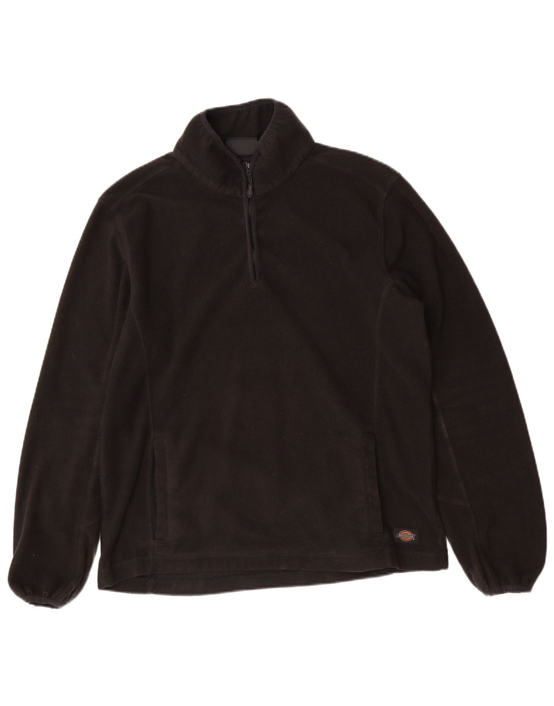 Dickies Pull polaire à col zippé pour homme Large Noir Polyester