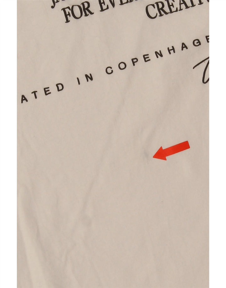 Jack & Jones T-Shirt Graphique Homme Blanc Moyen Coton