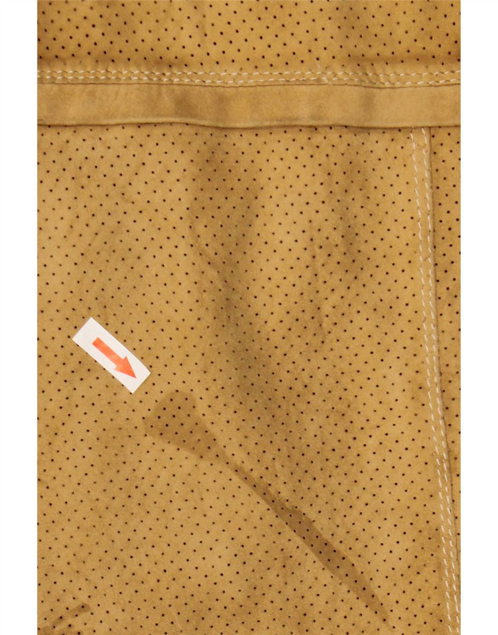 veste en daim homme vintage UK 34 XS Beige