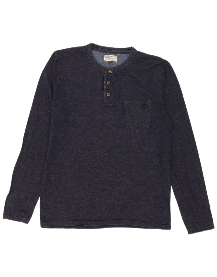 Jack & Jones Haut à Manches Longues Homme Bleu Marine Moucheté