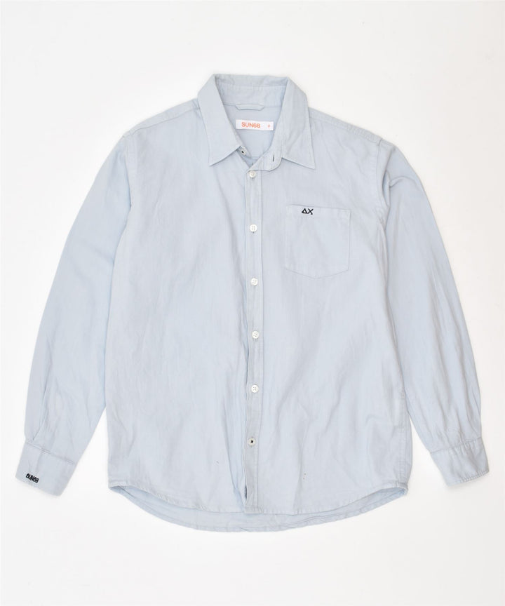 SUN68 Boys Shirt 9-10 Years Blue Cotton | Vintage | Thrift | Second-Hand | Used Clothing | Messina Hembry 