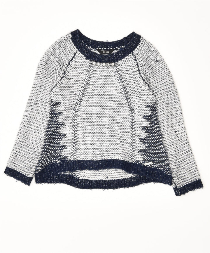 GUESS Girls Crew Neck Jumper Sweater 5-6 Years Multicoloured Acrylic | Vintage | Thrift | Second-Hand | Used Clothing | Messina Hembry 