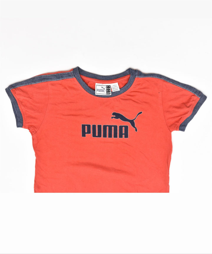 PUMA Boys Graphic T-Shirt Top 9-10 Years Red Cotton | Vintage | Thrift | Second-Hand | Used Clothing | Messina Hembry 