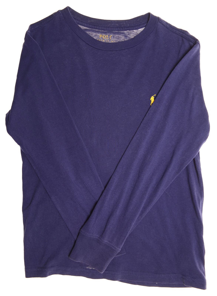 PAUL & JOE Boys Top Long Sleeve 7-8 Years Small Navy Blue Cotton - Second Hand & Vintage Designer Clothing - Messina Hembry