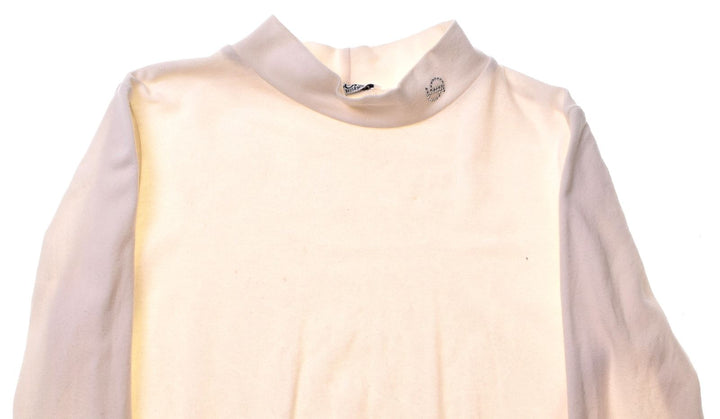 BYBLOS Girls Top Long Sleeve 6-7 Years Off White Cotton - Second Hand & Vintage Designer Clothing - Messina Hembry