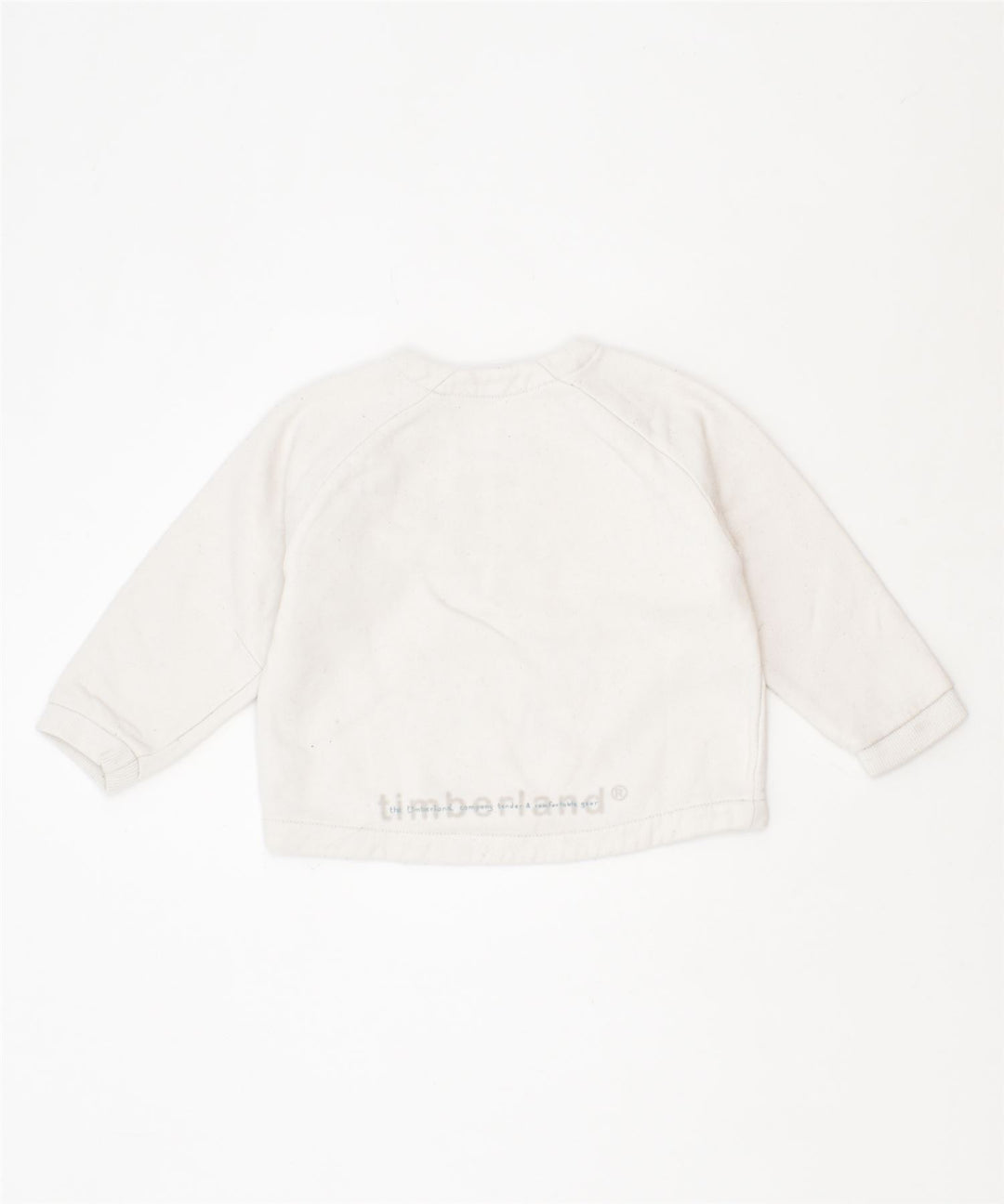 TIMBERLAND Girls Graphic Sweatshirt Jumper 12-18 Months White Cotton | Vintage | Thrift | Second-Hand | Used Clothing | Messina Hembry 