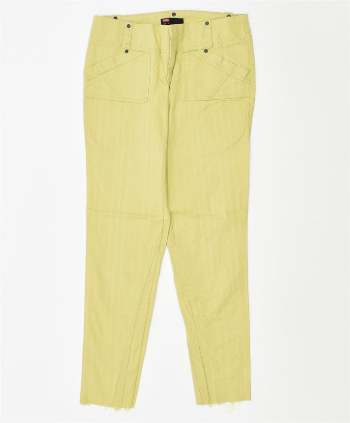 DIESEL Womens Skinny Casual Trousers W27 L28 Yellow Cotton | Vintage | Thrift | Second-Hand | Used Clothing | Messina Hembry 