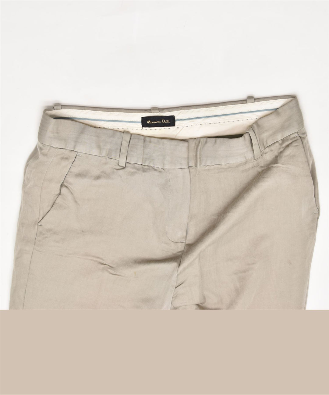 MASSIMO DUTTI Womens Straight Suit Trousers US 6 Medium W28 L26 Beige | Vintage | Thrift | Second-Hand | Used Clothing | Messina Hembry 