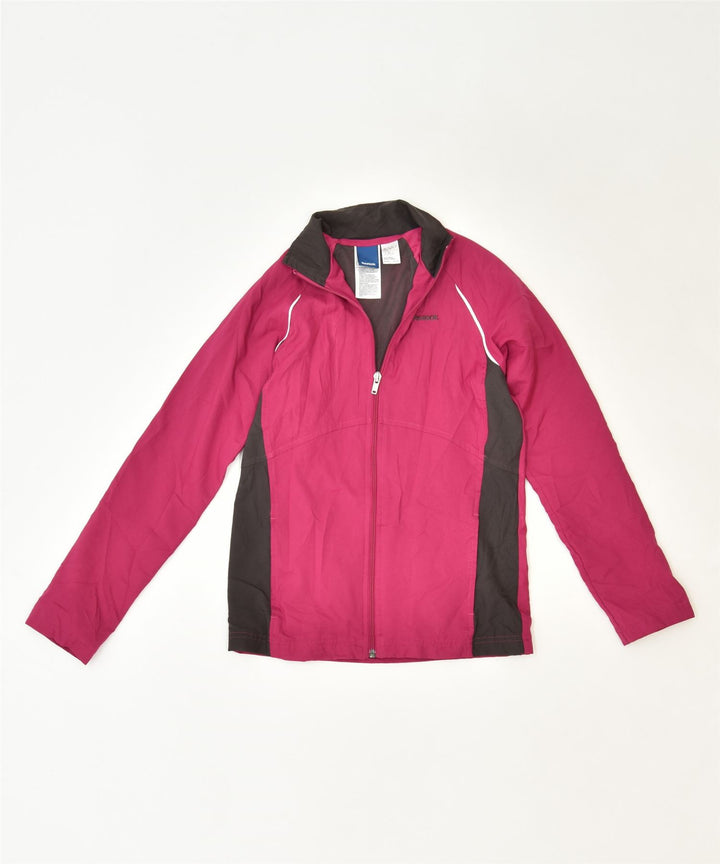 REEBOK Womens Tracksuit Top Jacket UK 6 XS Red Polyester | Vintage | Thrift | Second-Hand | Used Clothing | Messina Hembry 